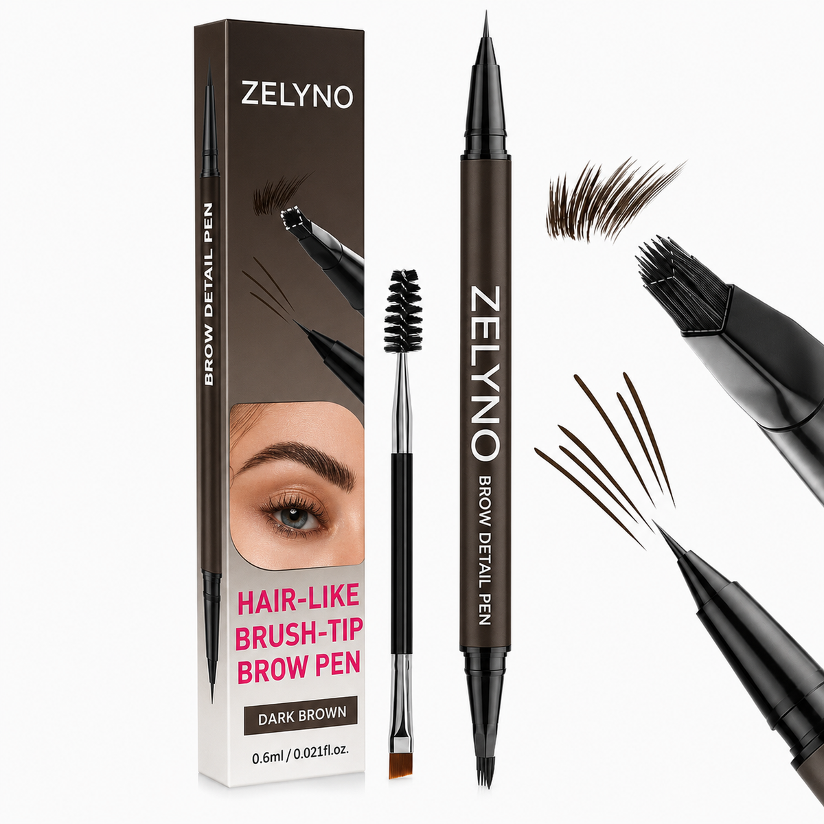 Zelyno 2 in 1 Eyebrow Pen