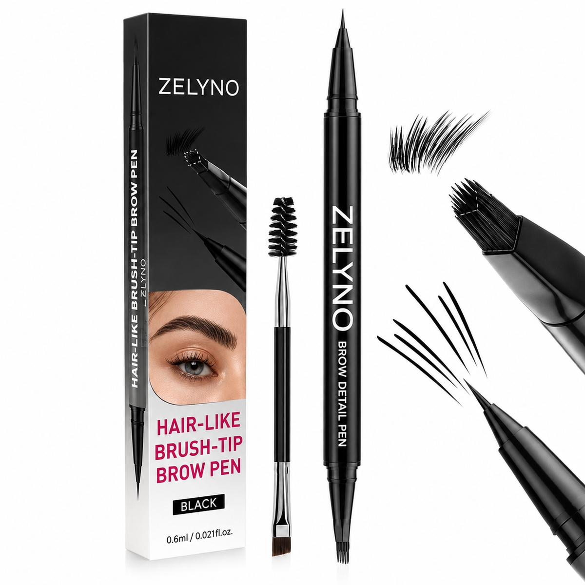 Zelyno 2 in 1 Eyebrow Pen