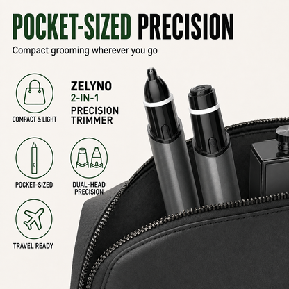 Zelyno 2-in-1 Precision Grooming Trimmer