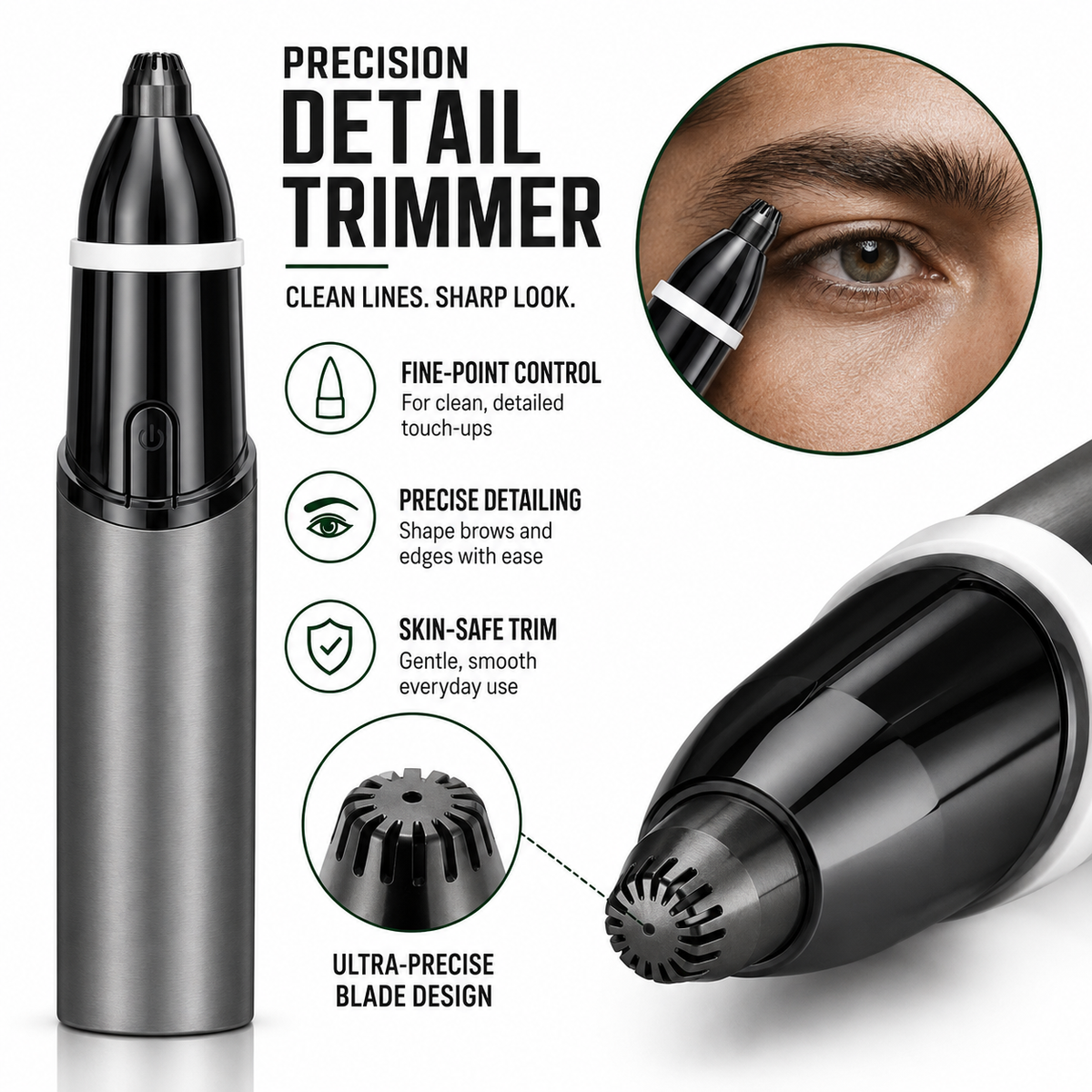 Zelyno 2-in-1 Precision Grooming Trimmer
