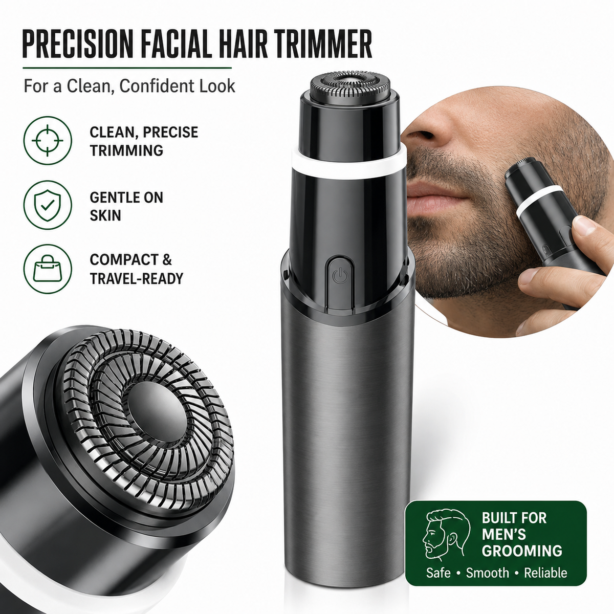 Zelyno 2-in-1 Precision Grooming Trimmer
