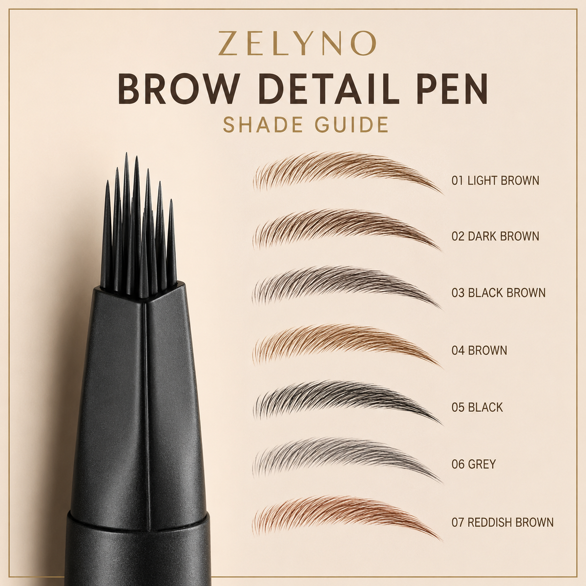 Zelyno 2 in 1 Eyebrow Pen