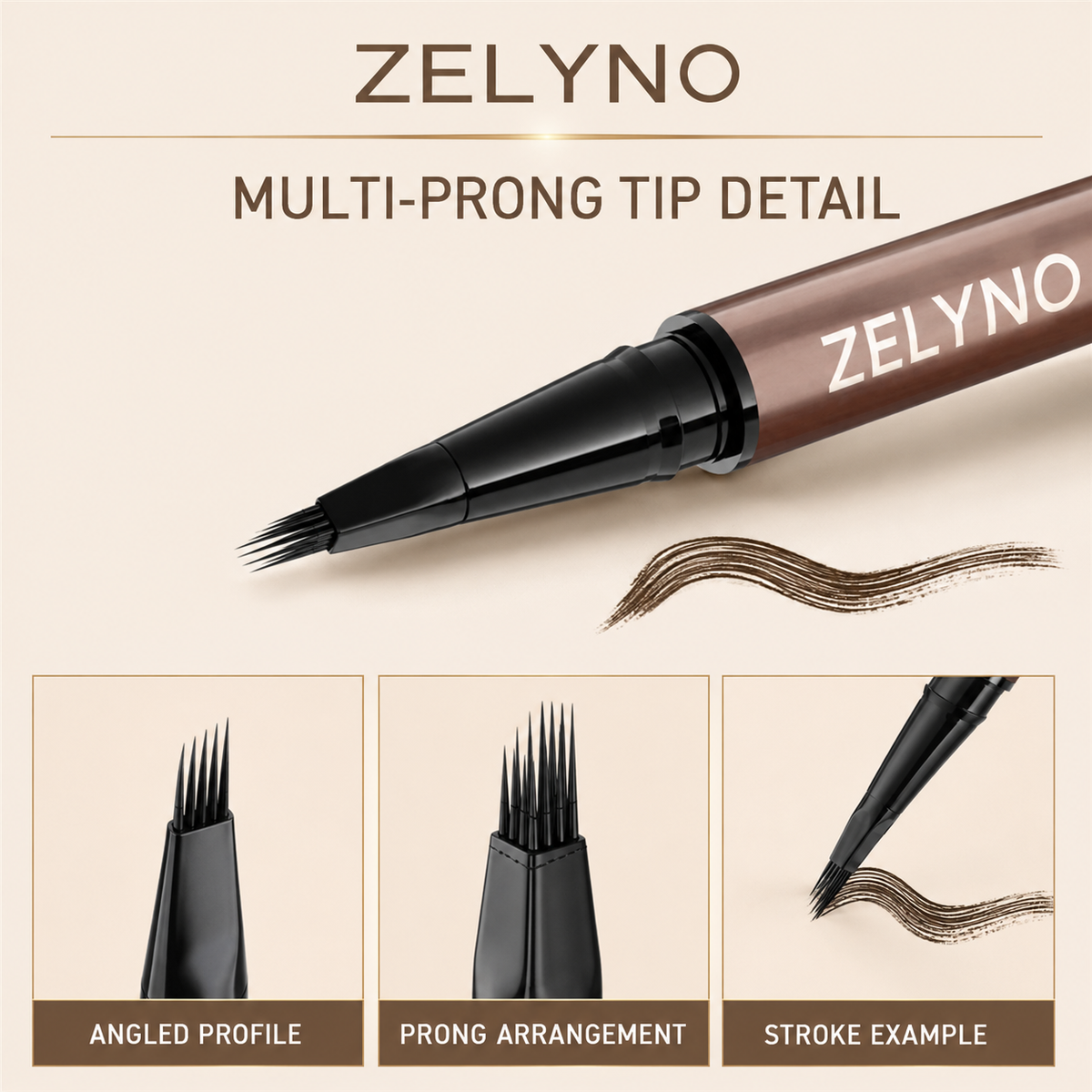Zelyno 2 in 1 Eyebrow Pen