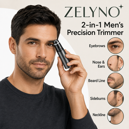 Zelyno 2-in-1 Precision Grooming Trimmer